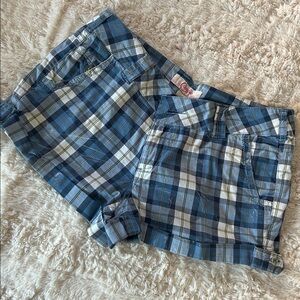 Candies Blue and Yellow Plaid Shorts